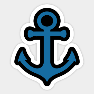 Blue Simple Anchor, Maritime Sticker